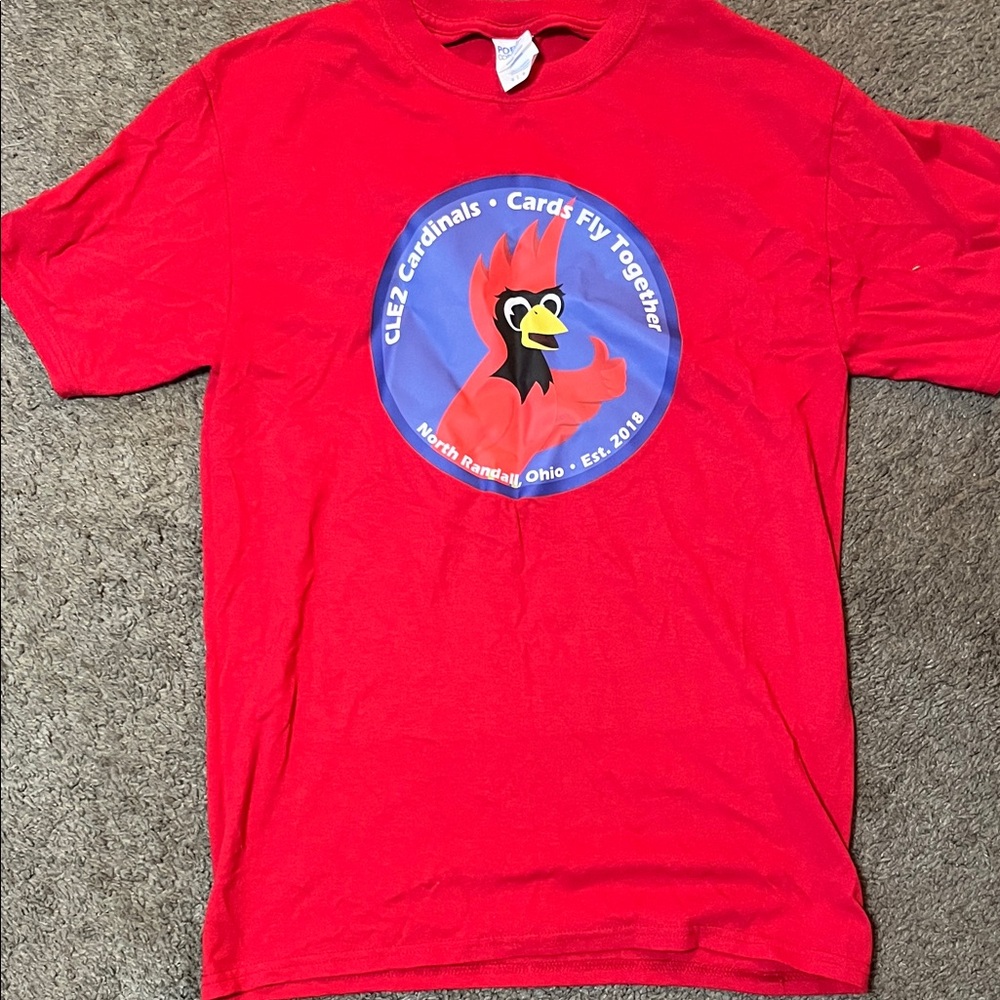 Red Amazon warehouse work shirt